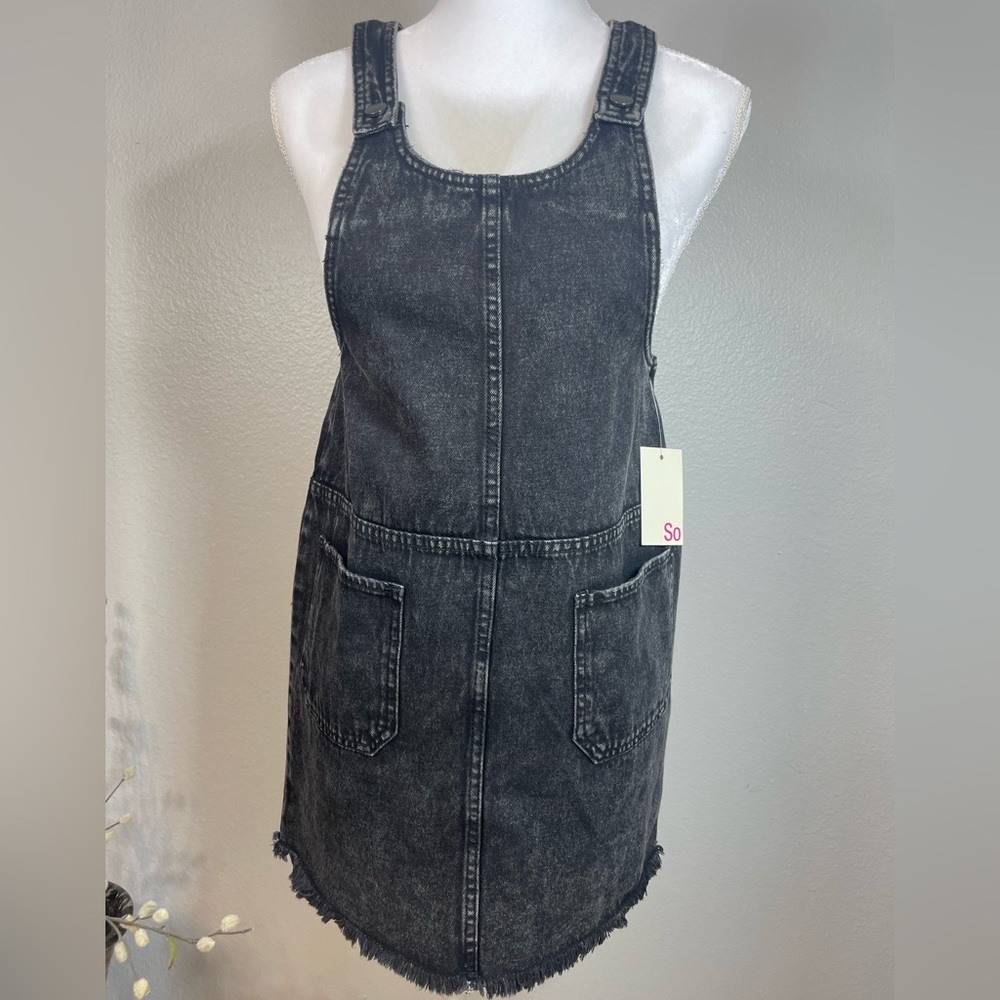 Denim Dark Washed Overall Dress